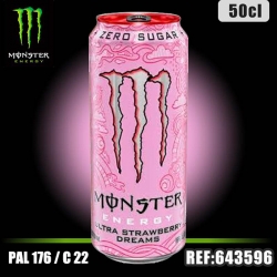 MONSTER STRAWBERRY SANS SUCRE Bte 50CL