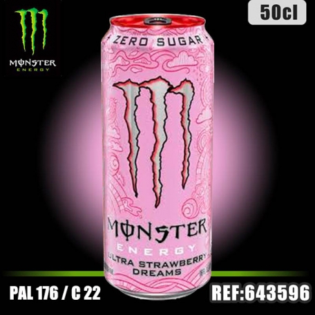 MONSTER STRAWBERRY SANS SUCRE Bte 50CL
