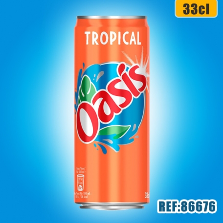OASIS TROPICAL 33cl SLIM dont taxe sucre 0,069