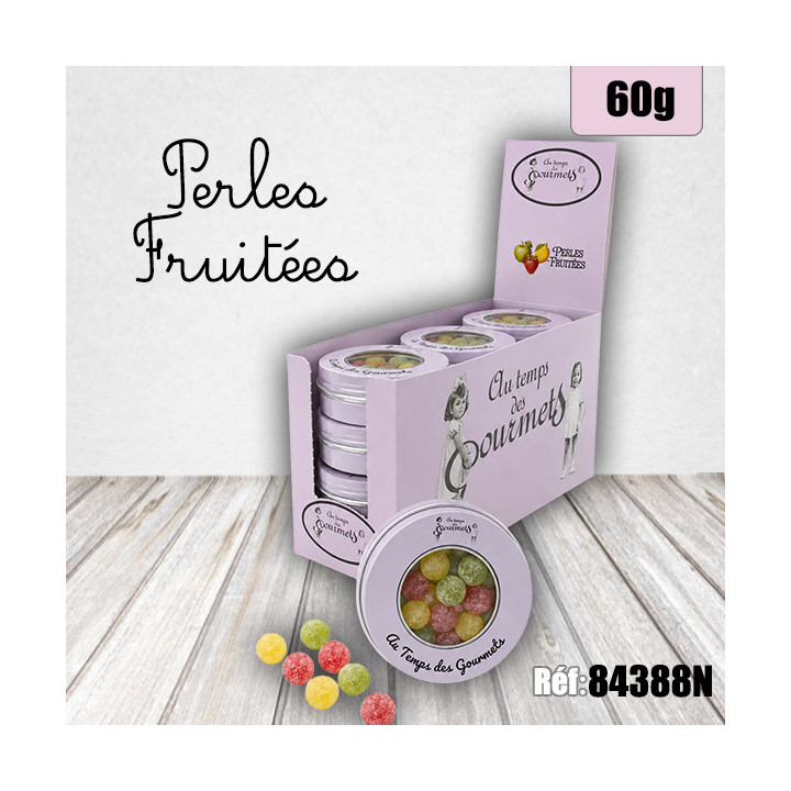 ATDG BOITE PERLE FRUITEES 60G Pomme Citron Fraise 